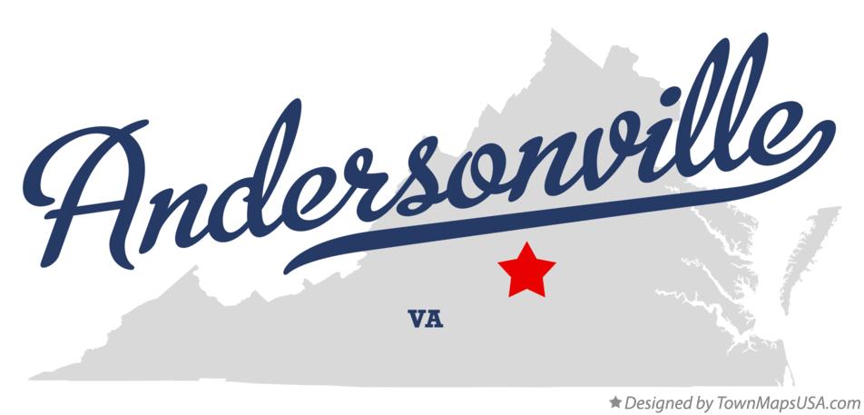 Map of Andersonville Virginia VA