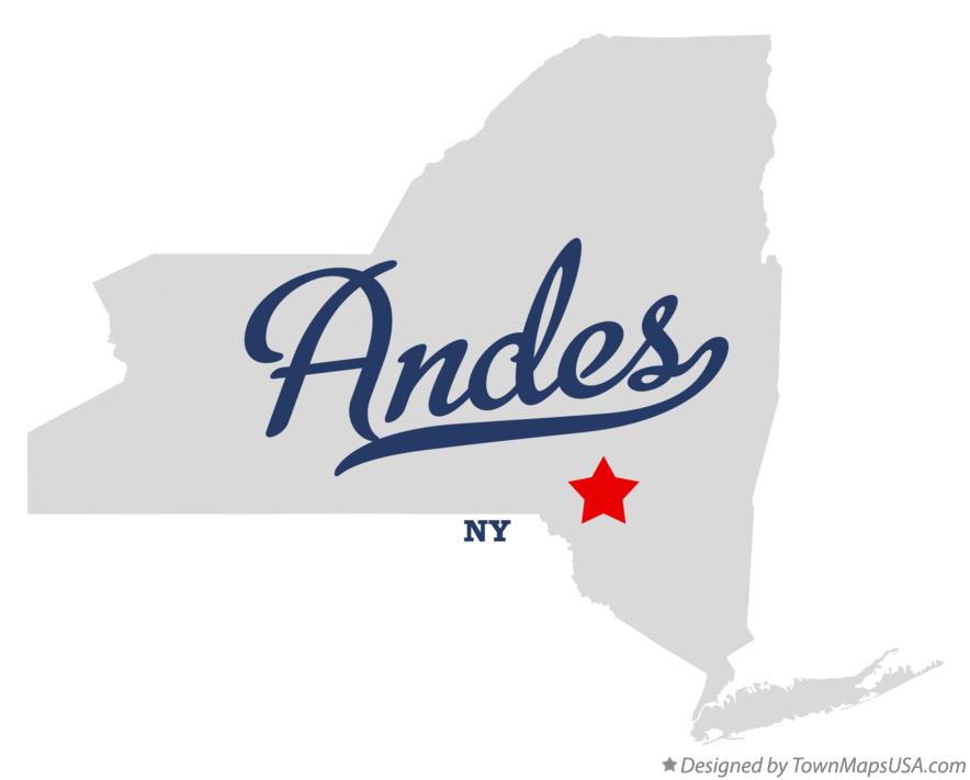 Map of Andes New York NY