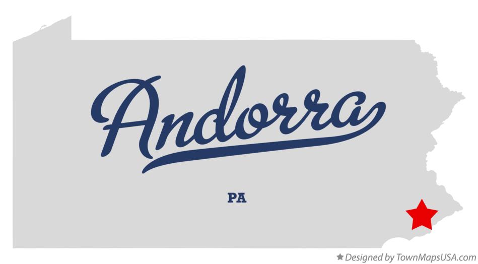 Map of Andorra Pennsylvania PA