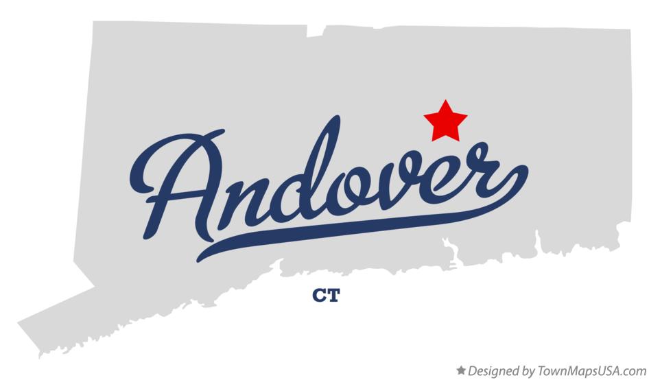Map of Andover Connecticut CT