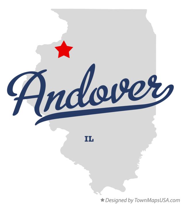 Map of Andover Illinois IL