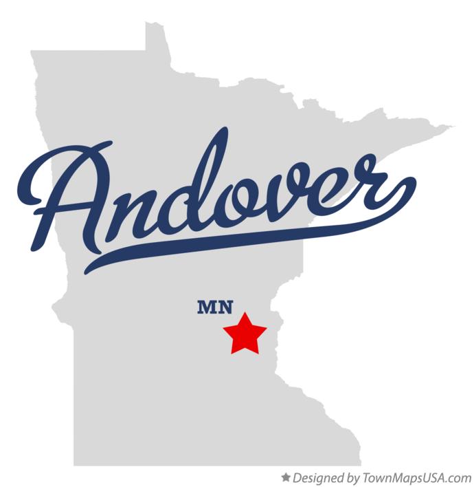 Map of Andover Minnesota MN