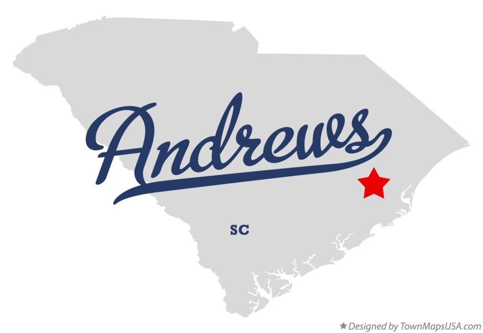 Map of Andrews South Carolina SC