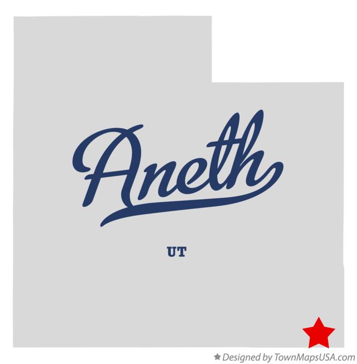 Map of Aneth Utah UT