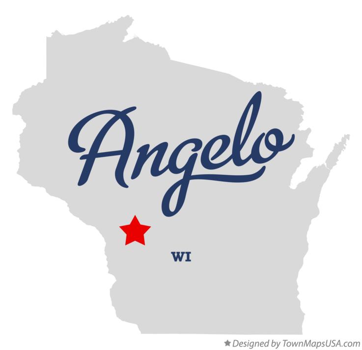 Map of Angelo Wisconsin WI