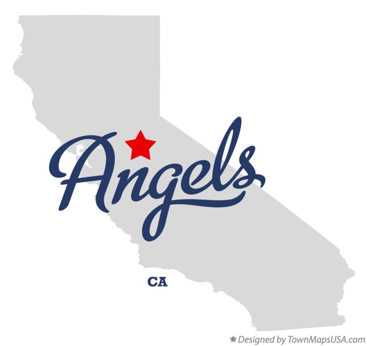 Map of Angels California CA