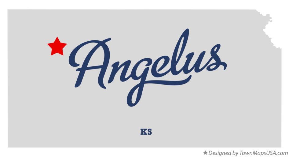 Map of Angelus Kansas KS
