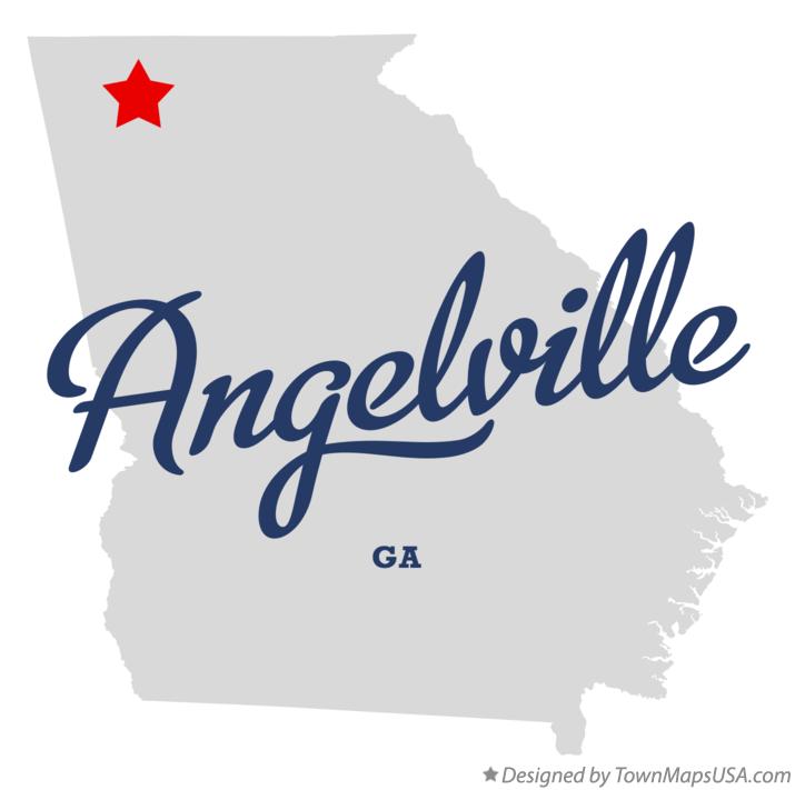 Map of Angelville Georgia GA