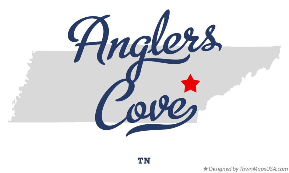 Map of Anglers Cove Tennessee TN
