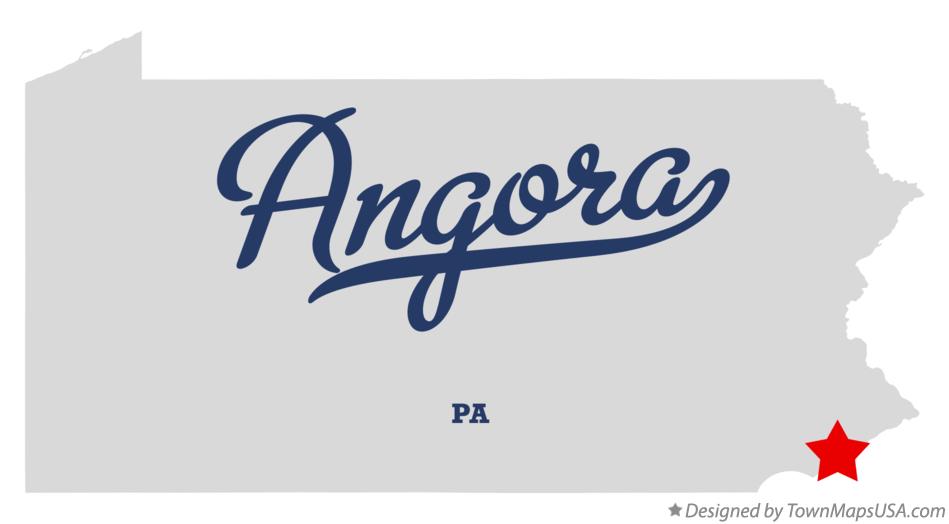 Map of Angora Pennsylvania PA