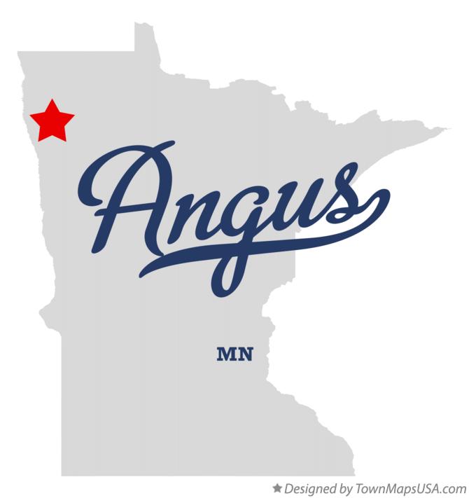 Map of Angus Minnesota MN