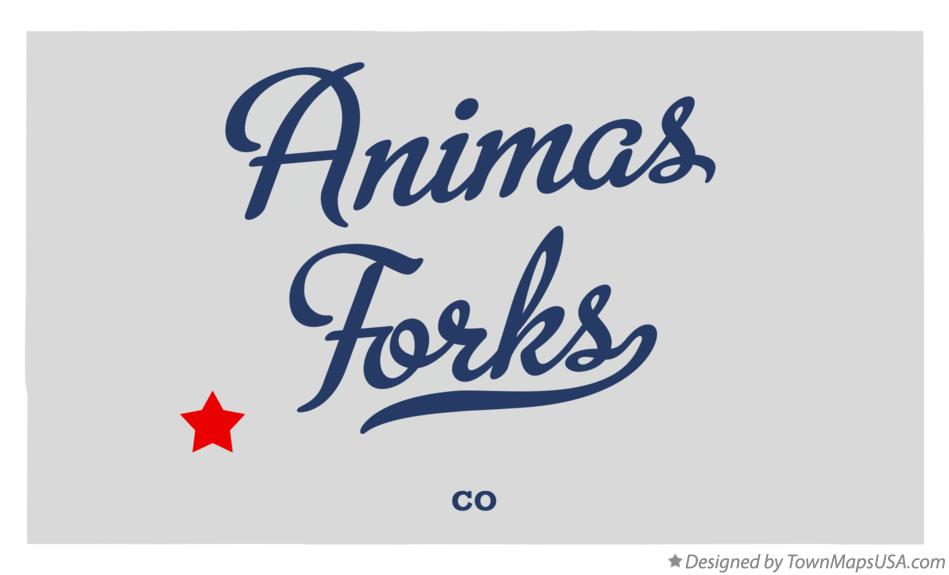 Map of Animas Forks Colorado CO