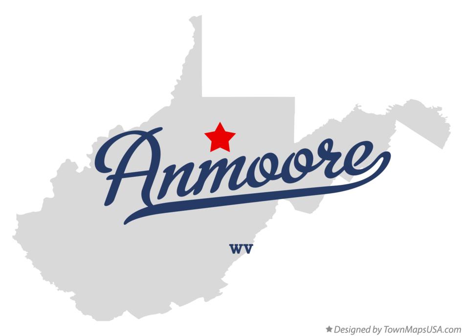 Map of Anmoore West Virginia WV