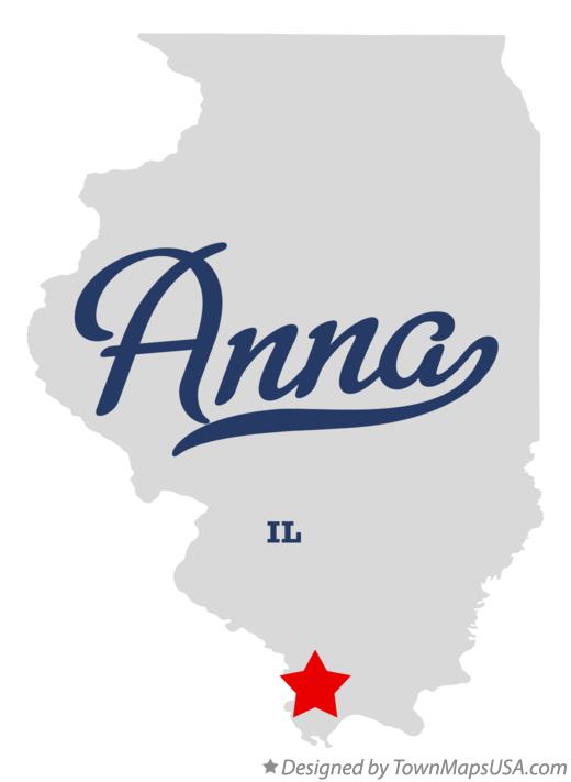 Map of Anna Illinois IL
