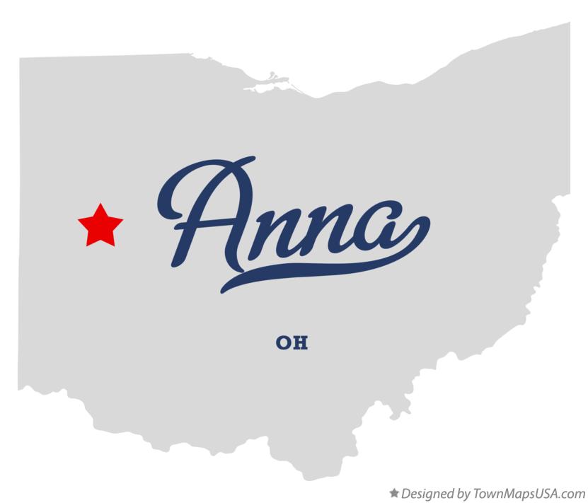 Map of Anna Ohio OH