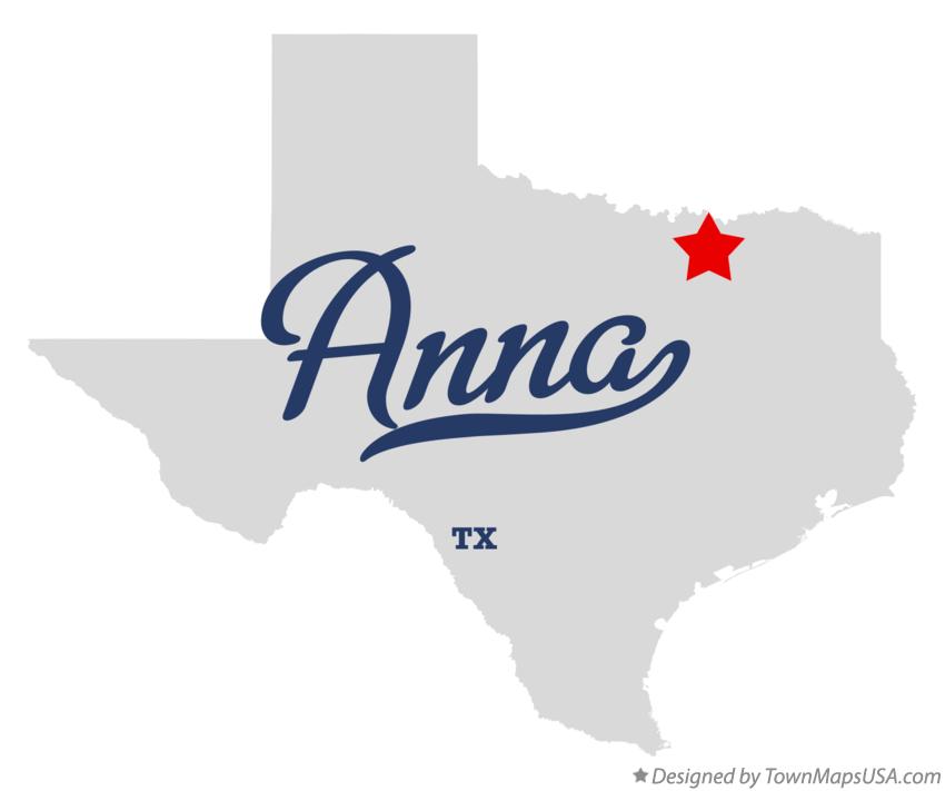 Map of Anna Texas TX
