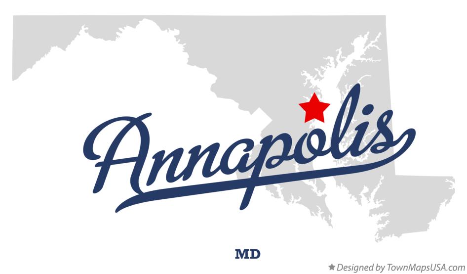 Map Of Annapolis MD Maryland