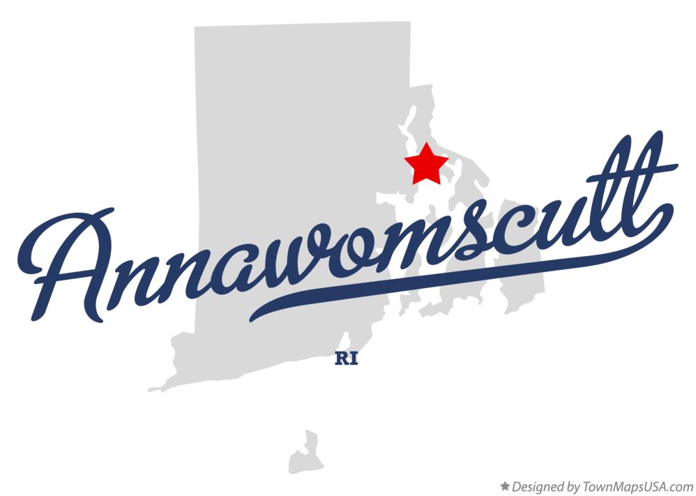 Map of Annawomscutt Rhode Island RI