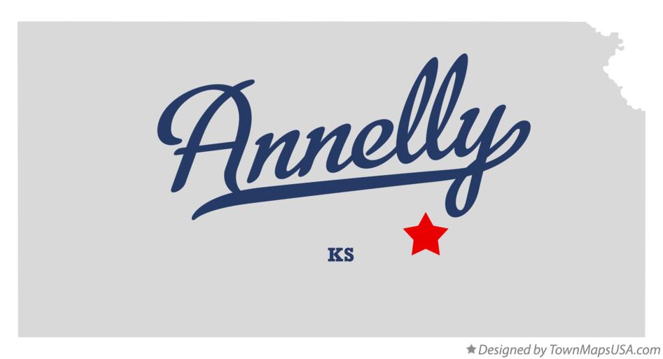 Map of Annelly Kansas KS