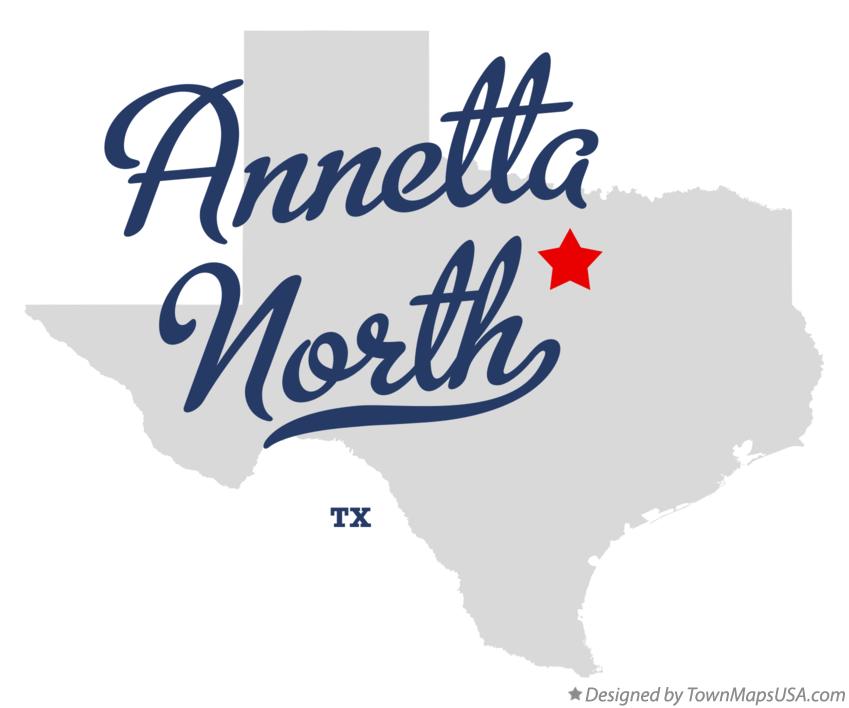 Map of Annetta North Texas TX
