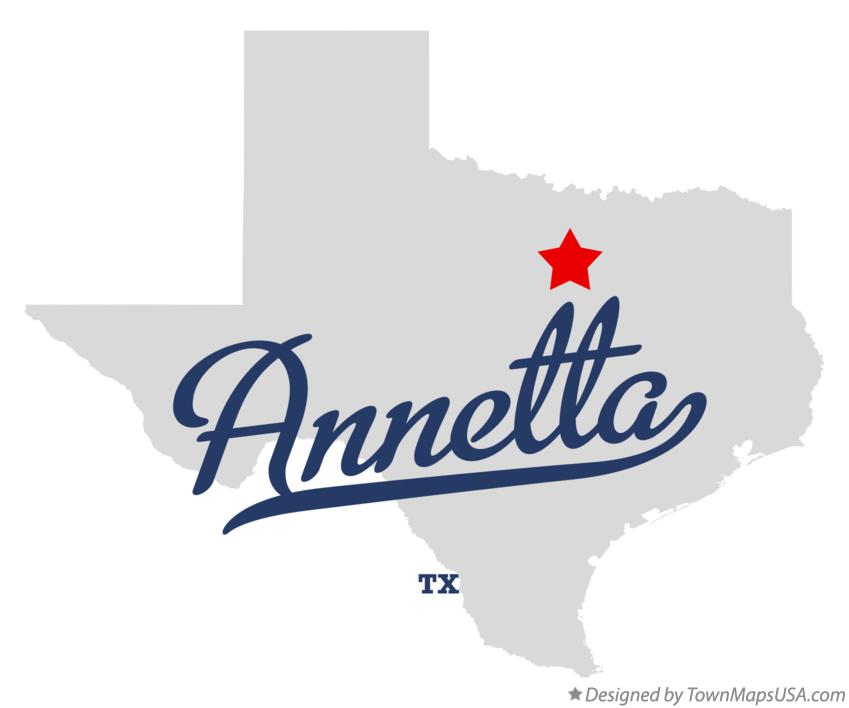 Map of Annetta Texas TX