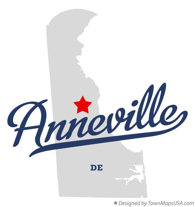 Map of Anneville Delaware DE