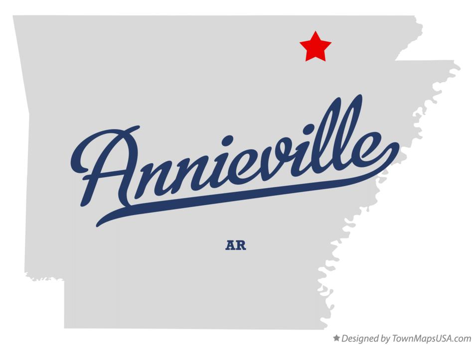 Map of Annieville Arkansas AR