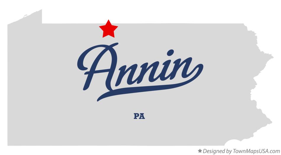 Map of Annin Pennsylvania PA
