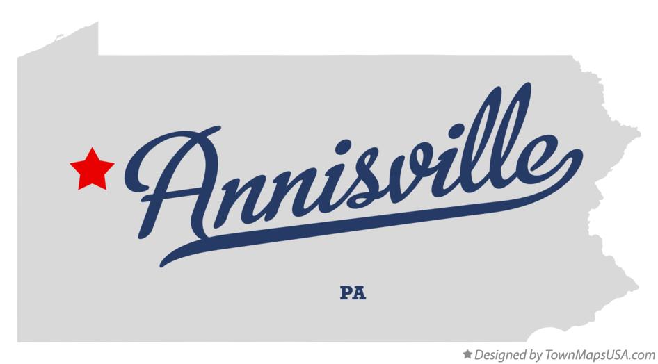 Map of Annisville Pennsylvania PA