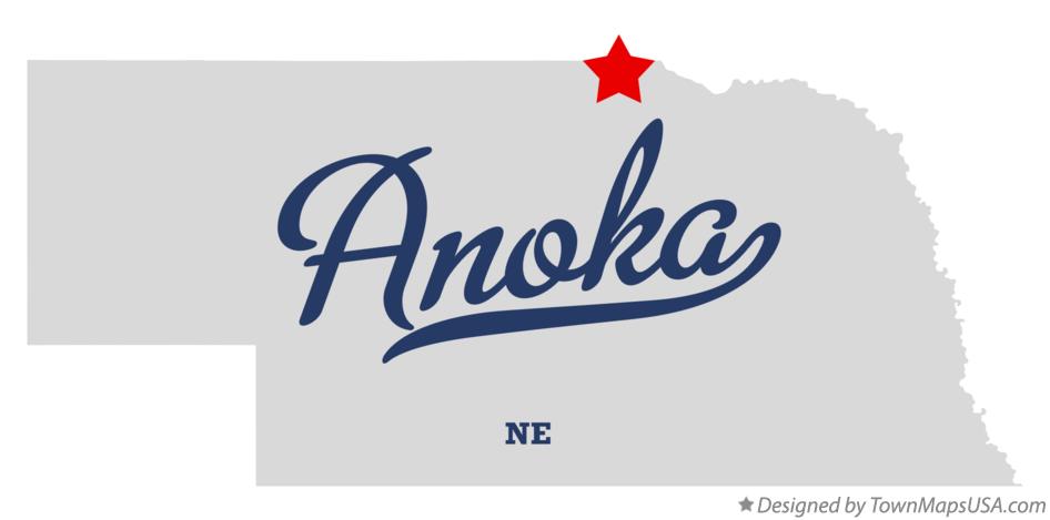 Map of Anoka Nebraska NE