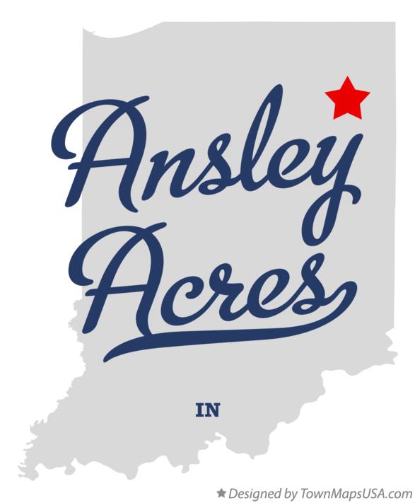 Map of Ansley Acres Indiana IN