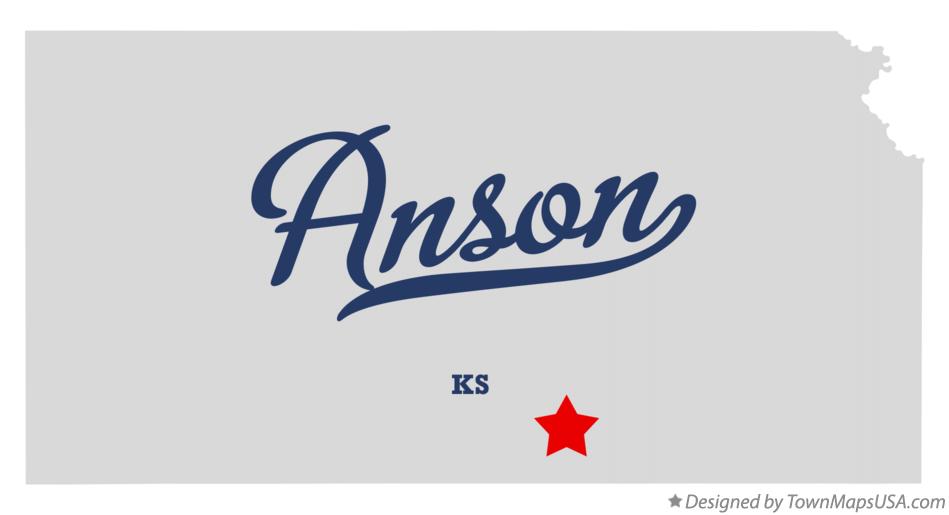 Map of Anson Kansas KS