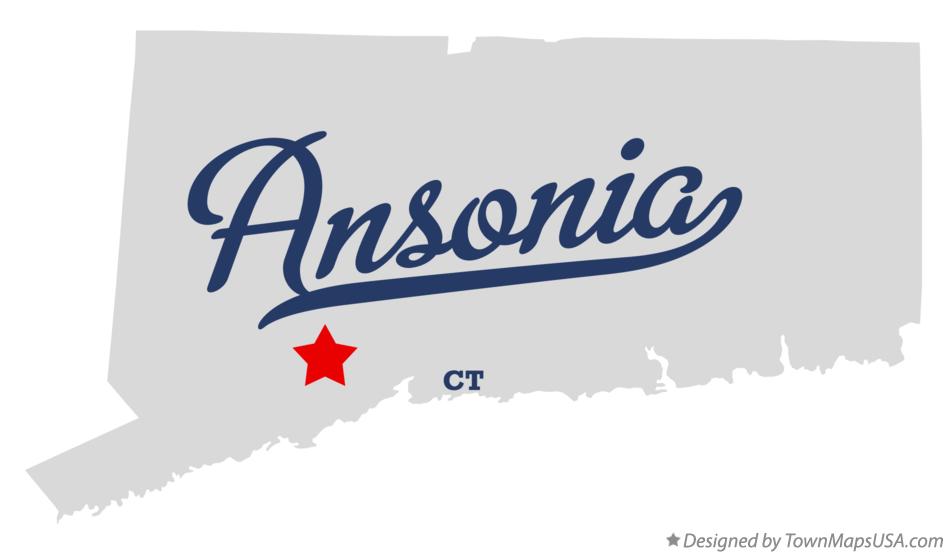 Map of Ansonia Connecticut CT