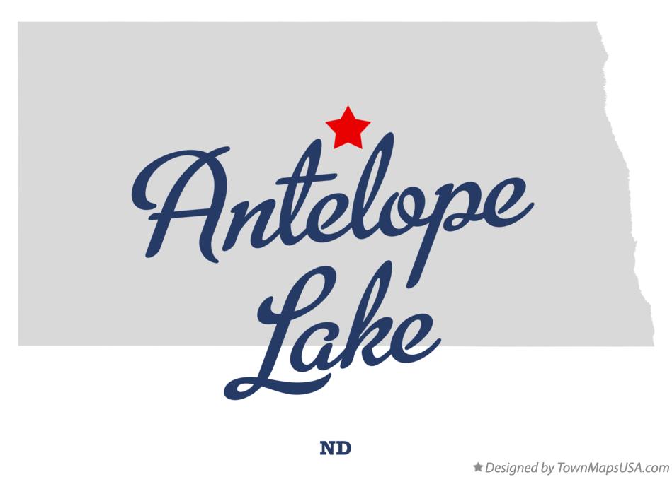 Map of Antelope Lake North Dakota ND