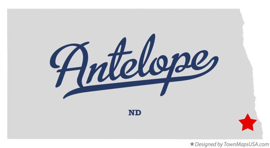 Map of Antelope North Dakota ND