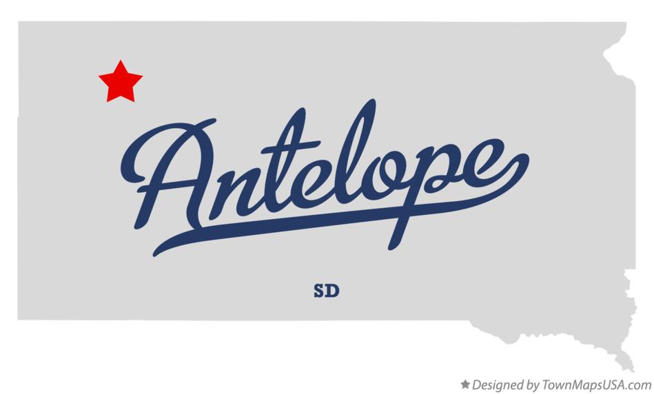 Map of Antelope South Dakota SD
