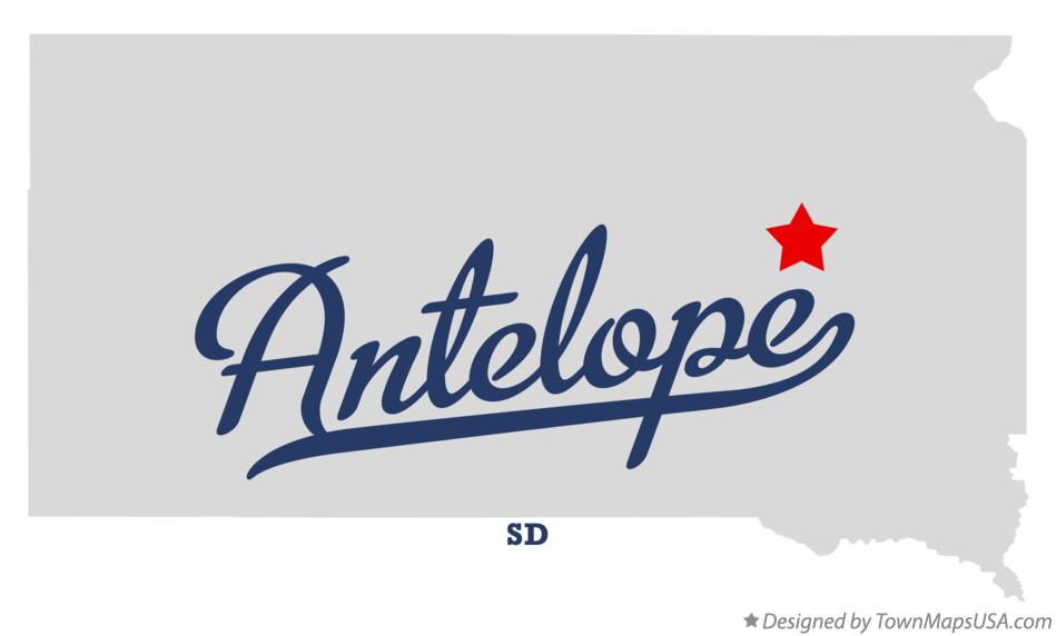 Map of Antelope South Dakota SD