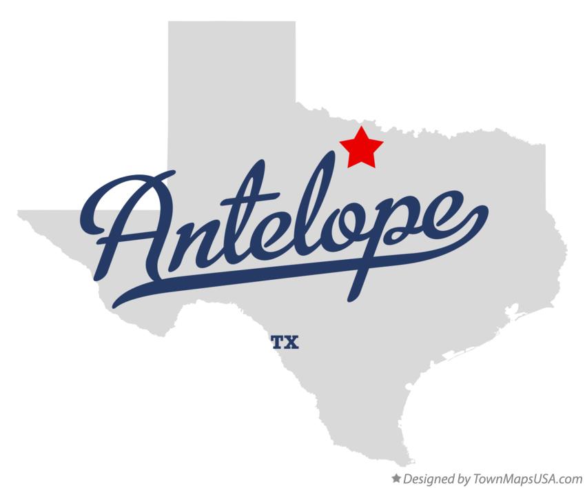 Map of Antelope Texas TX