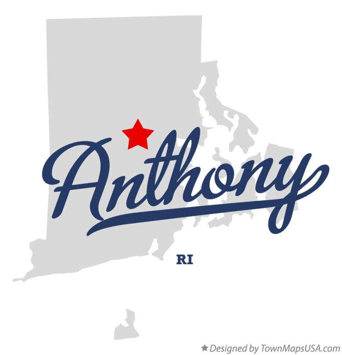 Map of Anthony Rhode Island RI