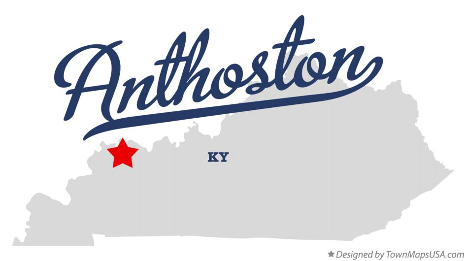 Map of Anthoston Kentucky KY