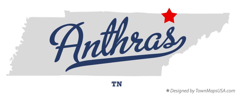 Map of Anthras Tennessee TN