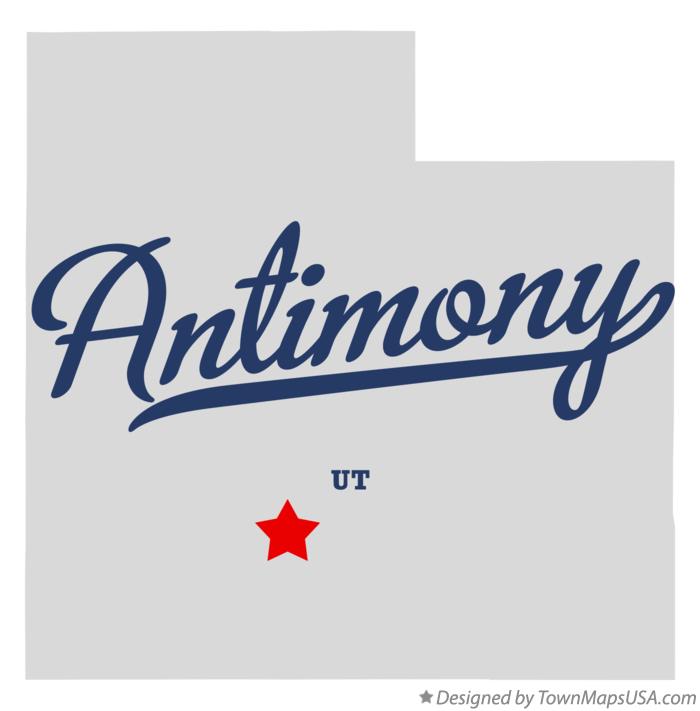 Map of Antimony Utah UT