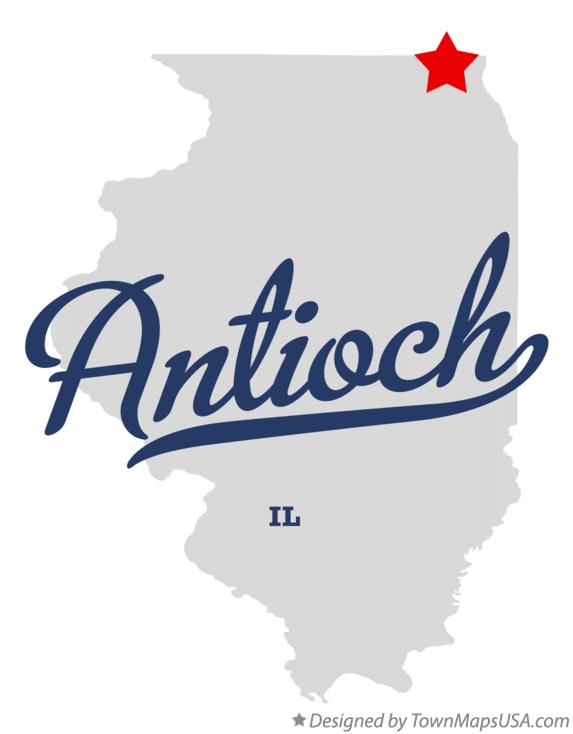 Map of Antioch Illinois IL