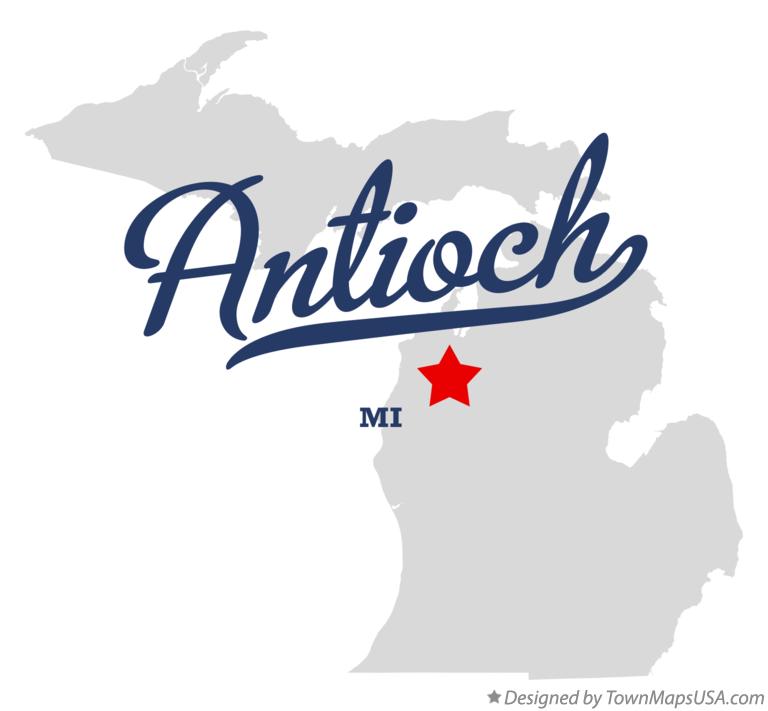 Map of Antioch Michigan MI