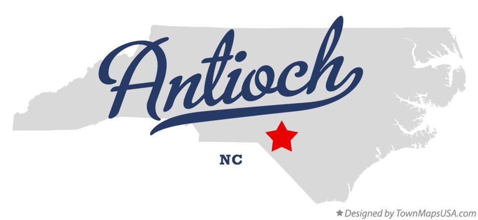 Map of Antioch North Carolina NC