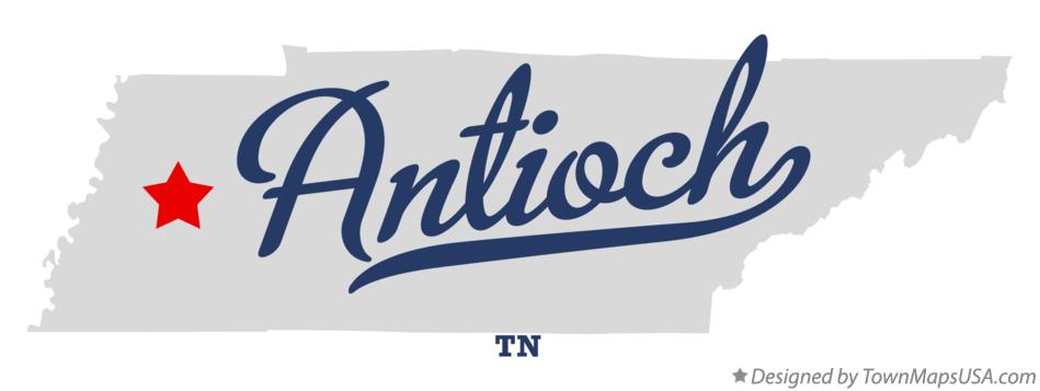 Map of Antioch Tennessee TN
