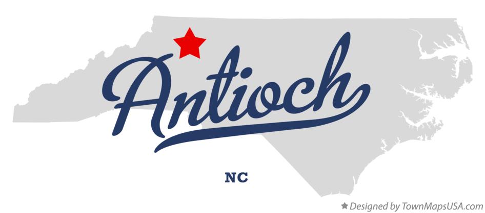 Map of Antioch North Carolina NC