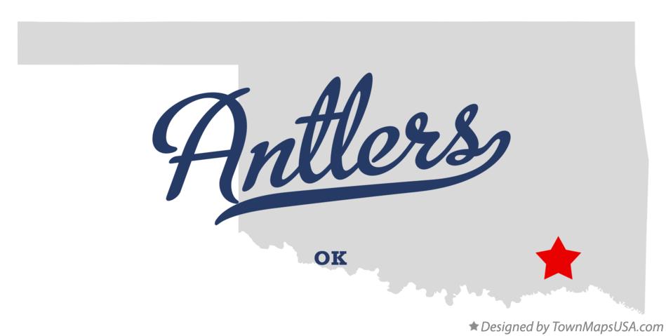 Map of Antlers Oklahoma OK
