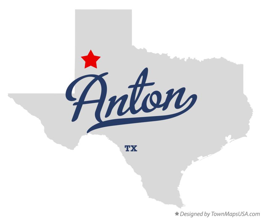 Map of Anton Texas TX