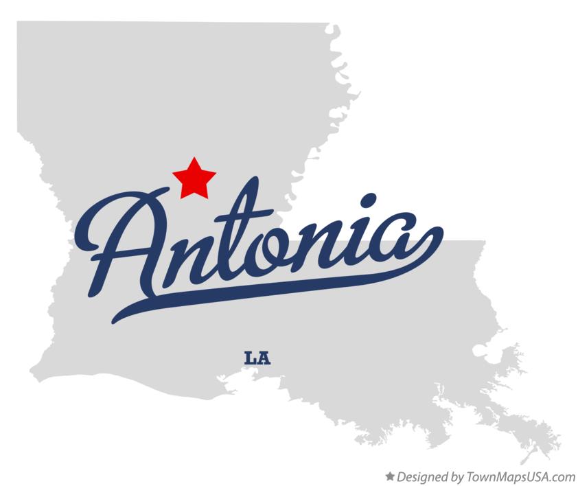 Map of Antonia Louisiana LA